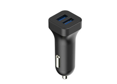 Beli 2A / 2.4A Output Cepat Dalam Charger Mobil Dengan Dual USB 3.0 Hitam / Putih online manufacture