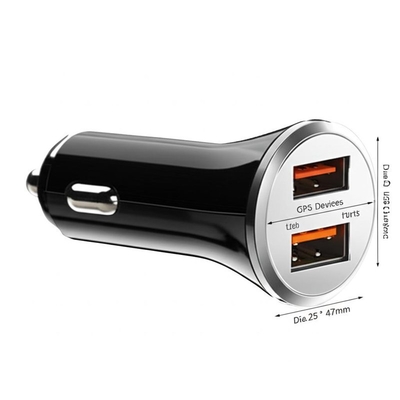 Beli Dual USB Car Charger 2.4A 3.0A untuk 12V-24V Input online manufacture