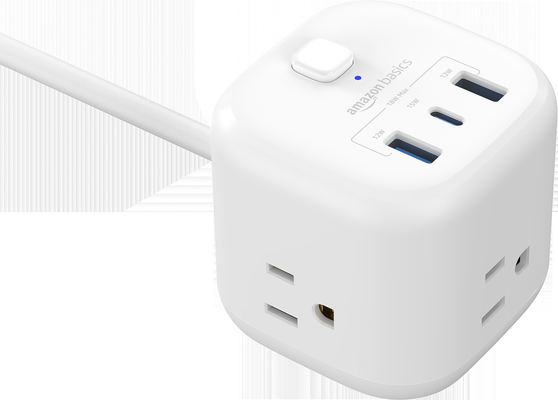 Harga yang bagus Tiga Port USB 18W Max Smart Power Strip dengan Soket AC 125V10A 1250W on line