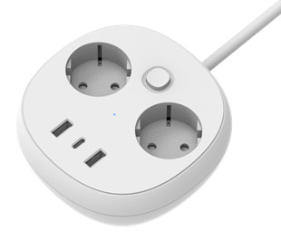 PD 32W Dan 45W Smart Power Strip Dengan Multiple USB Port, AC Socket 250V16A 4000W