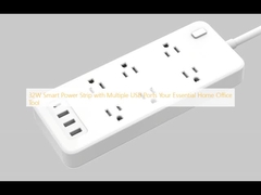 32W Smart Power Strip dengan Multiple USB Port Alat Kantor Rumah Anda yang Penting
